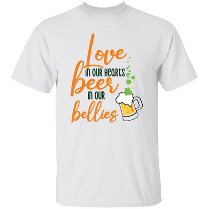 Love in Our Hearts and Beer in Our Bellies Classic T-Shirt - Expressive DeZien 